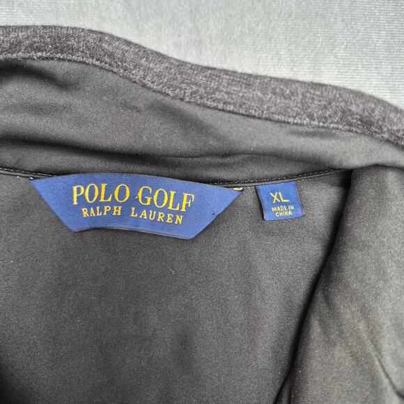 Ralph Lauren Polo Golf Performance Vest Mens XL Quilted Vest Quarter Zip Black - Picture 3 of 8